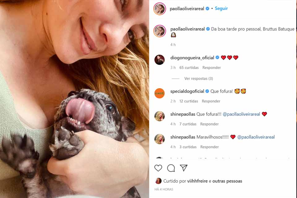 Paolla Oliveira agarra “filho” que tem com Diogo Nogueira: “Não aguento”