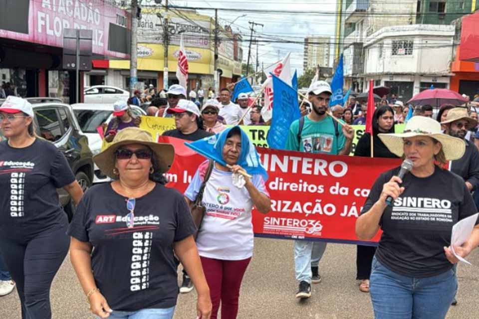 SINTERO realiza paralisação estadual e cobra do Governo Marcos Rocha o atendimento às reivindicações da categoria