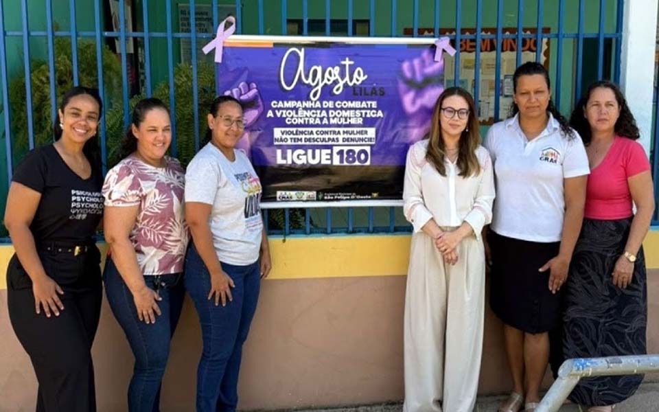MPRO realiza ações de conscientização sobre violência doméstica em Pimenta Bueno durante o Agosto Lilás