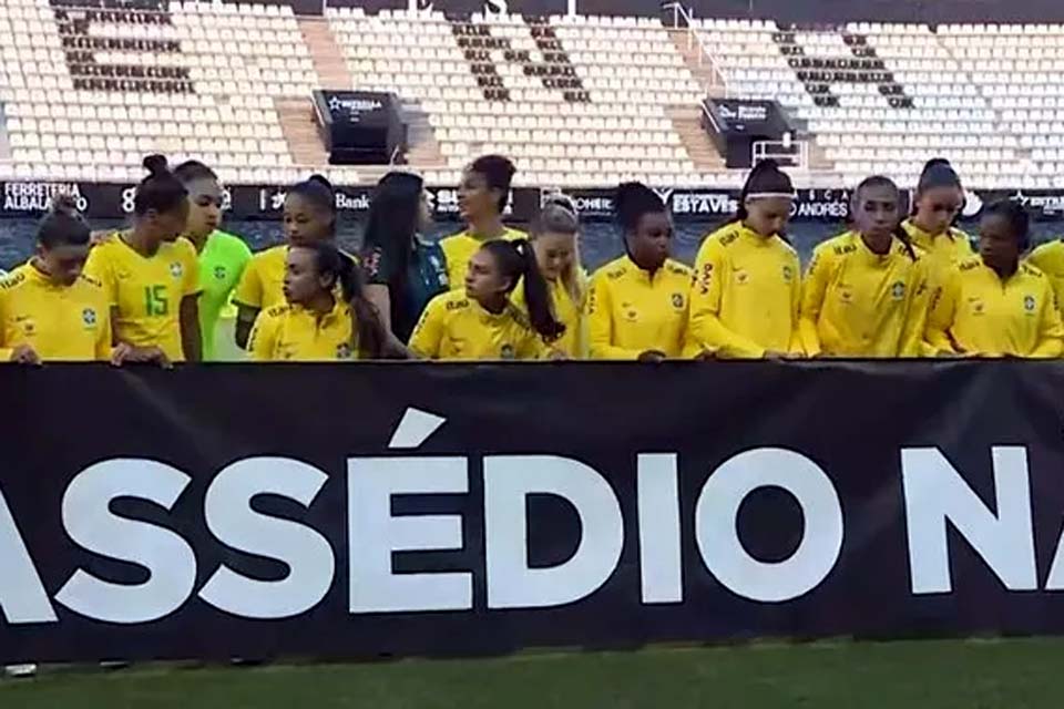 Jogadoras da seleção brasileira se manifestam em conjunto contra assédio sexual