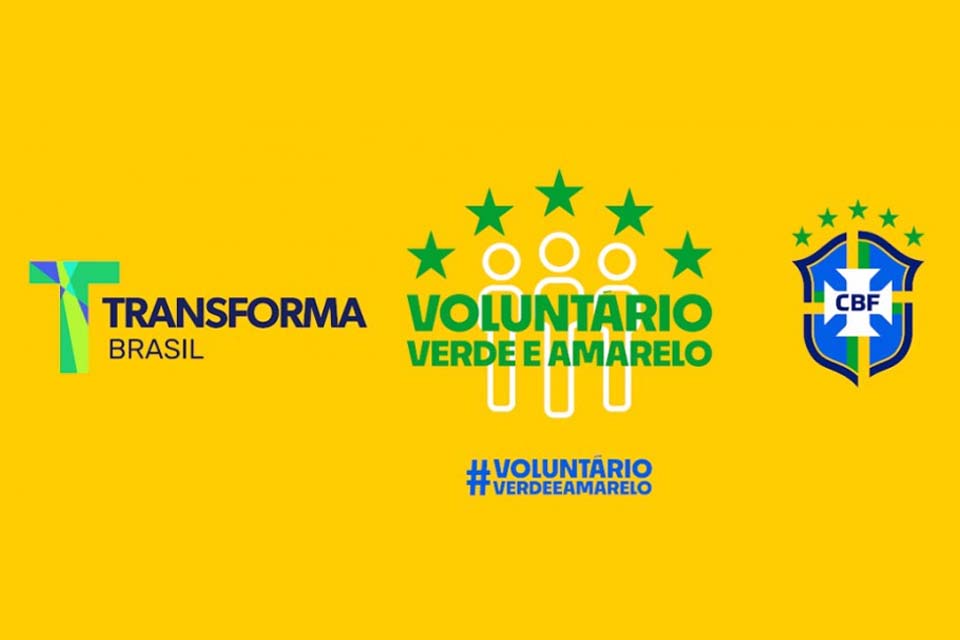 CBF Social lança o 'Voluntário Verde e Amarelo' em parceria com o Transforma Brasil