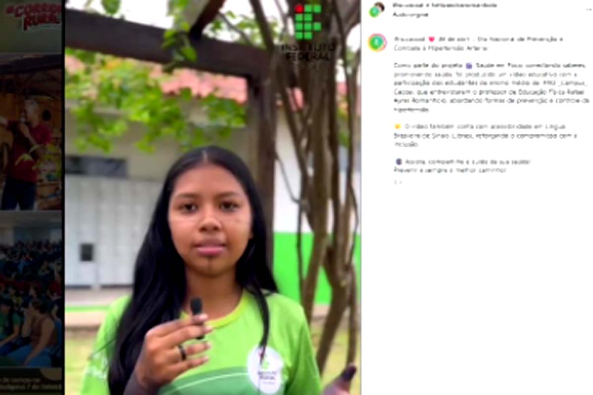 Campus Cacoal promove ação educativa sobre hipertensão arterial com produção de vídeo acessível