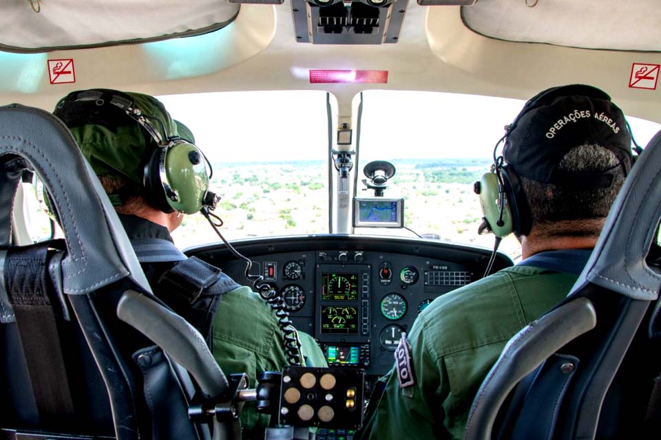 Secretaria de Segurança Pública realiza treinamento com policiais em espaço aéreo