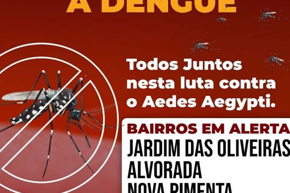 Secretaria municipal de saúde informa os pontos críticos com identificação de focos do Mosquito da dengue