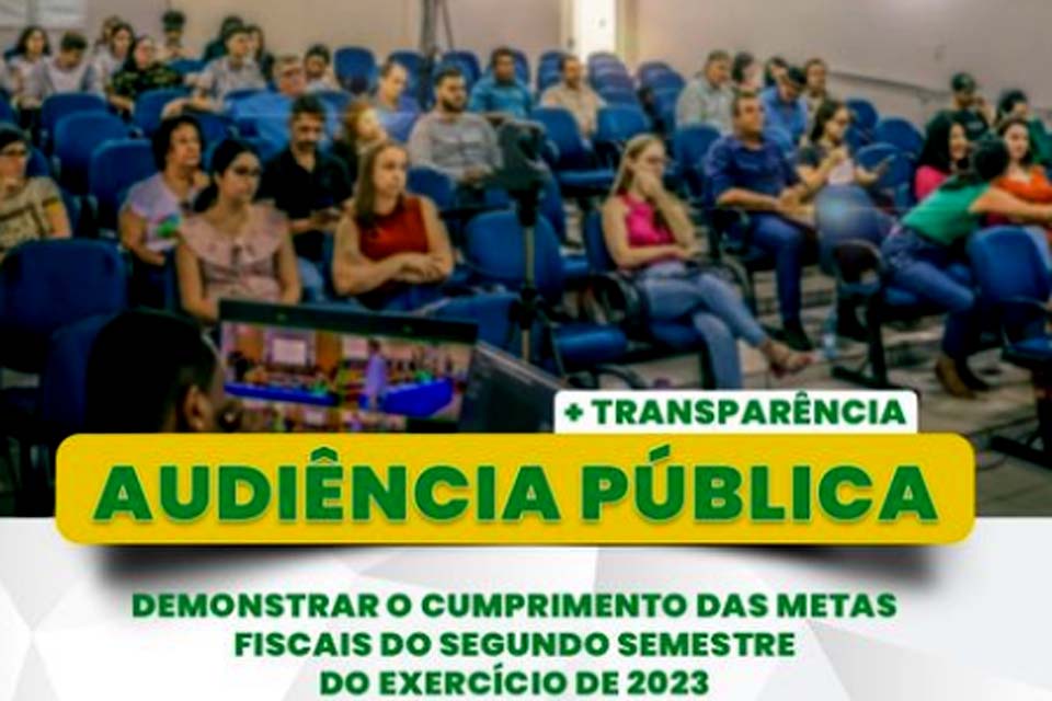 Prefeitura de Espigão do Oeste convida população para Audiência Pública no próximo dia 29