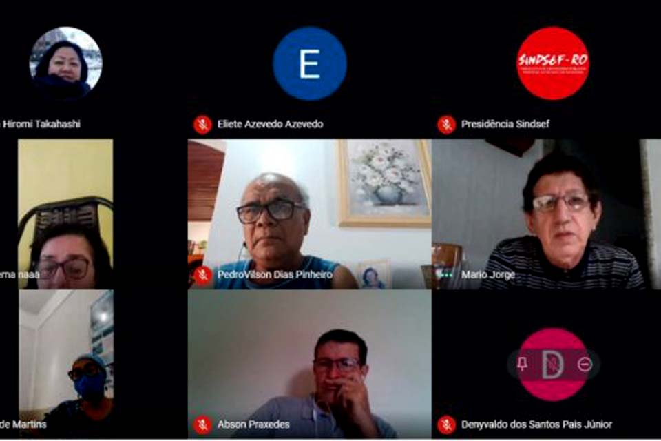 Em reunião virtual, Diretoria do SINDSEF-RO e chefia da DIGEP conversam sobre as demandas dos servidores do Ex-Território