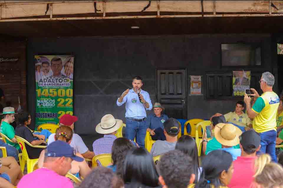 Candidato ao governo Marcos Rogério diz que seu governo não esquecerá dos Distritos