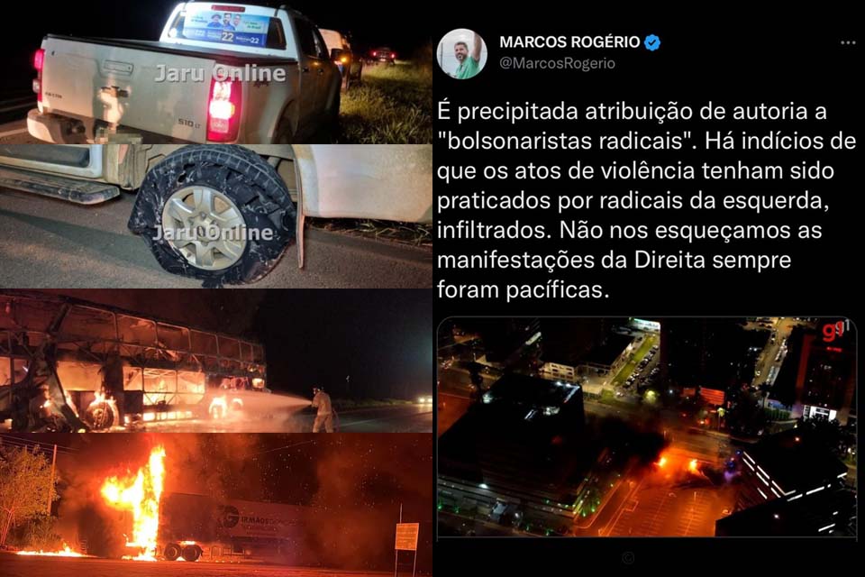 Marcos Rogério atribui à esquerda atos terroristas em Brasília; senador ignorou os atentados à democracia em Rondônia
