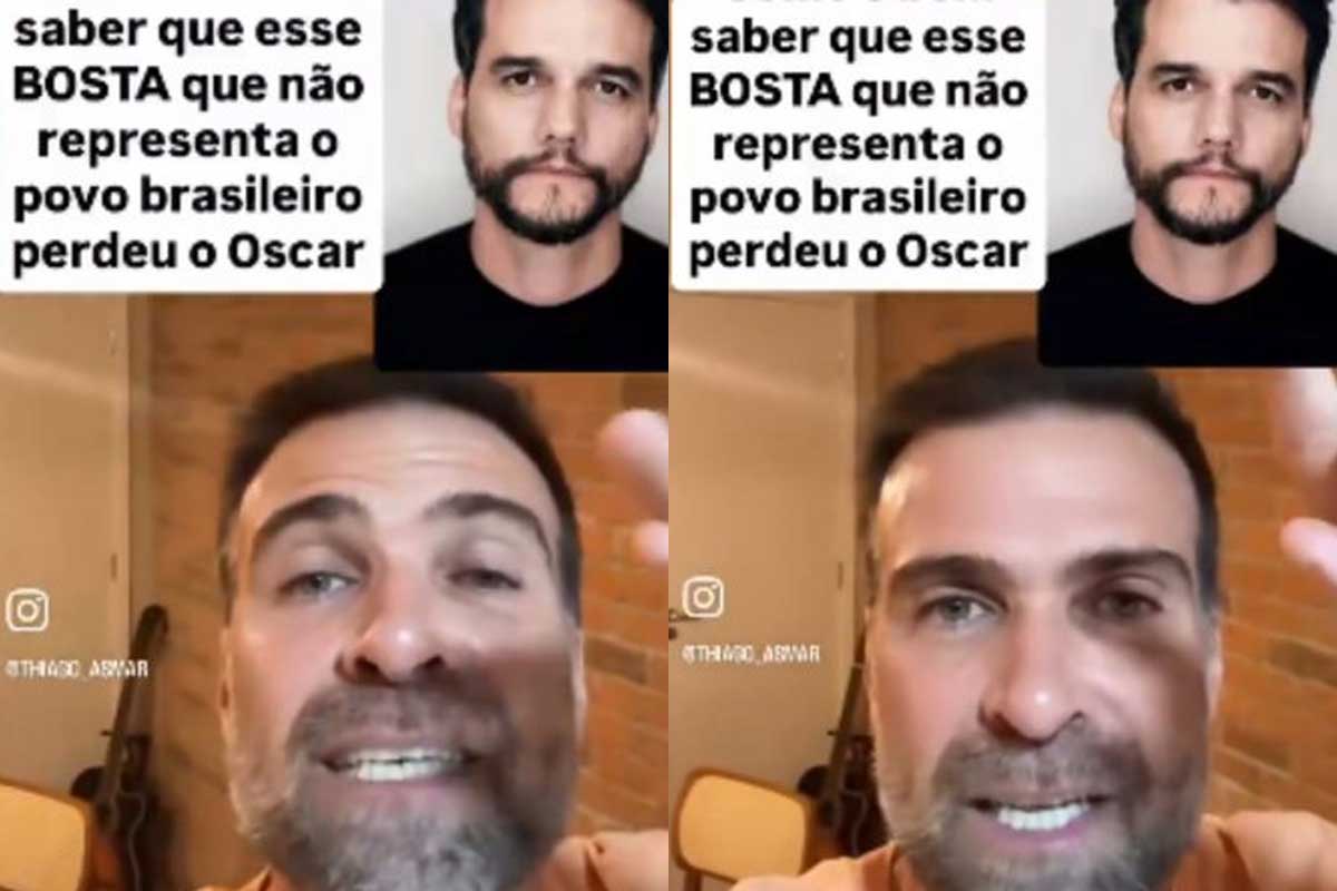 “Vitória do Brasil”, diz jornalista bolsonarista ao comemorar derrota de Wagner Moura