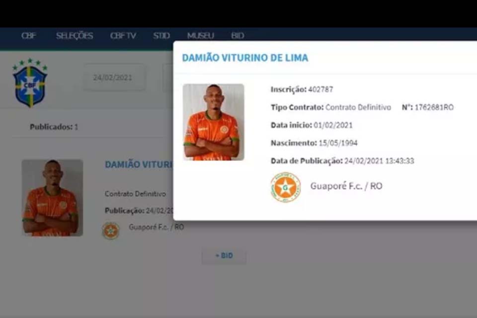 Guaporé contrata atacante Damião com experiência de estaduais