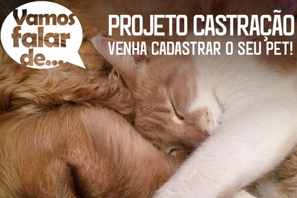 Cadastro para castração de animais será somente por telefone a partir desta quarta-feira