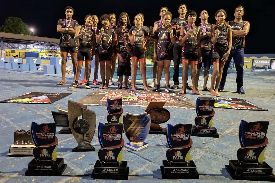 Equipe de triathlon de Porto Velho é destaque no 1º Aquatlhon Acreano