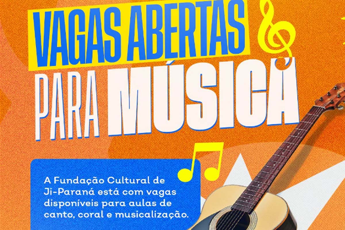 Fundação Cultural está com vagas disponíveis para atividades gratuitas de canto, coral e musicalização