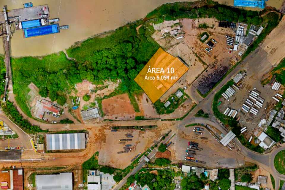 Área disponível no Porto de Porto Velho; governo de Rondônia abre seleção para arrendamento transitório