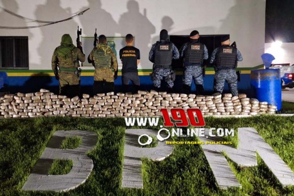 Cerca de 100 kg de Maconha são apreendidos pela PM e Polícia Federal em Alta Floresta do Oeste
