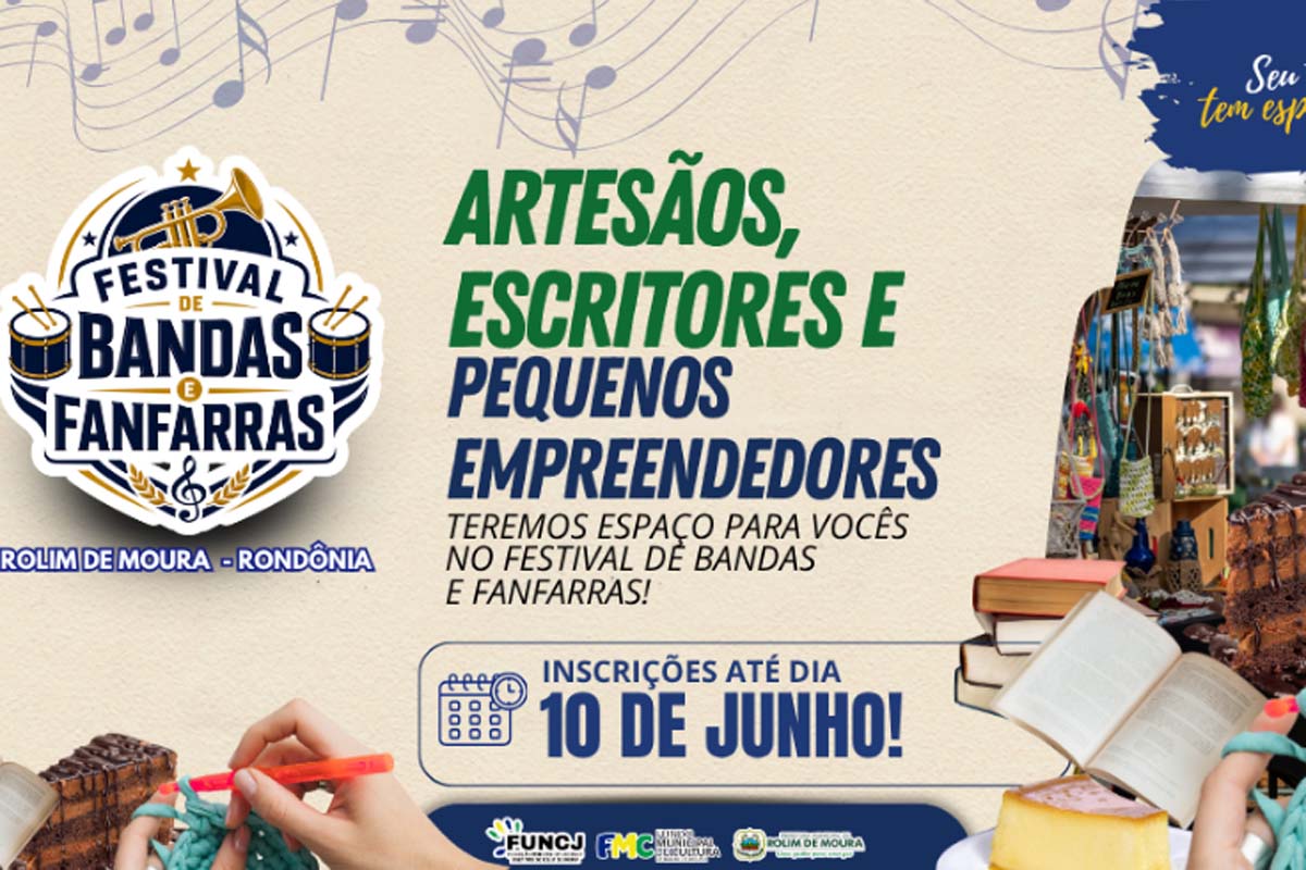 Fundação de Cultura e Juventude abre inscrições para expositores no Festival de Bandas e Fanfarras
