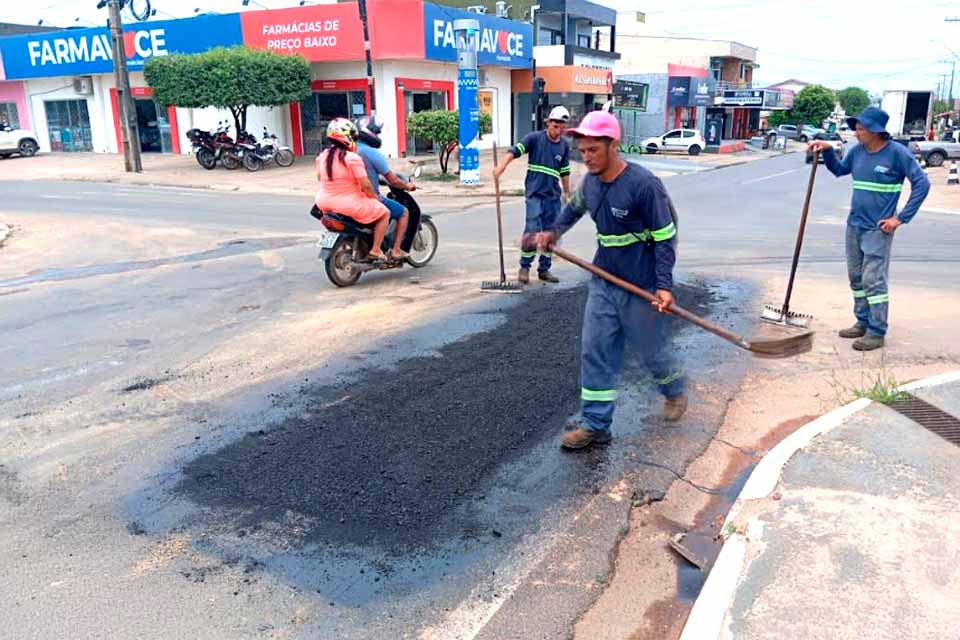 Prefeito Affonso intensifica operação Tapa-Buraco nos bairros de Ji-Paraná