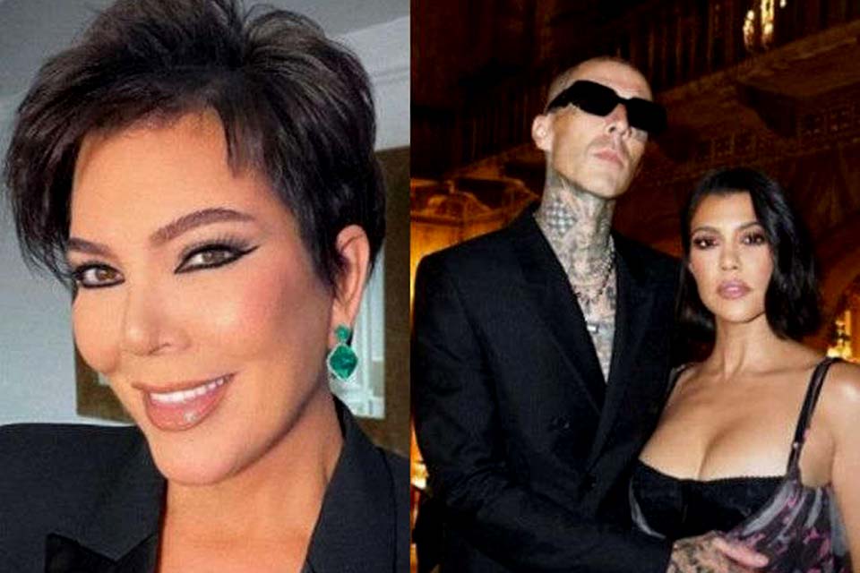 Kris Jenner aprova noivado da filha Kourtney Kardashian com Travis Barker