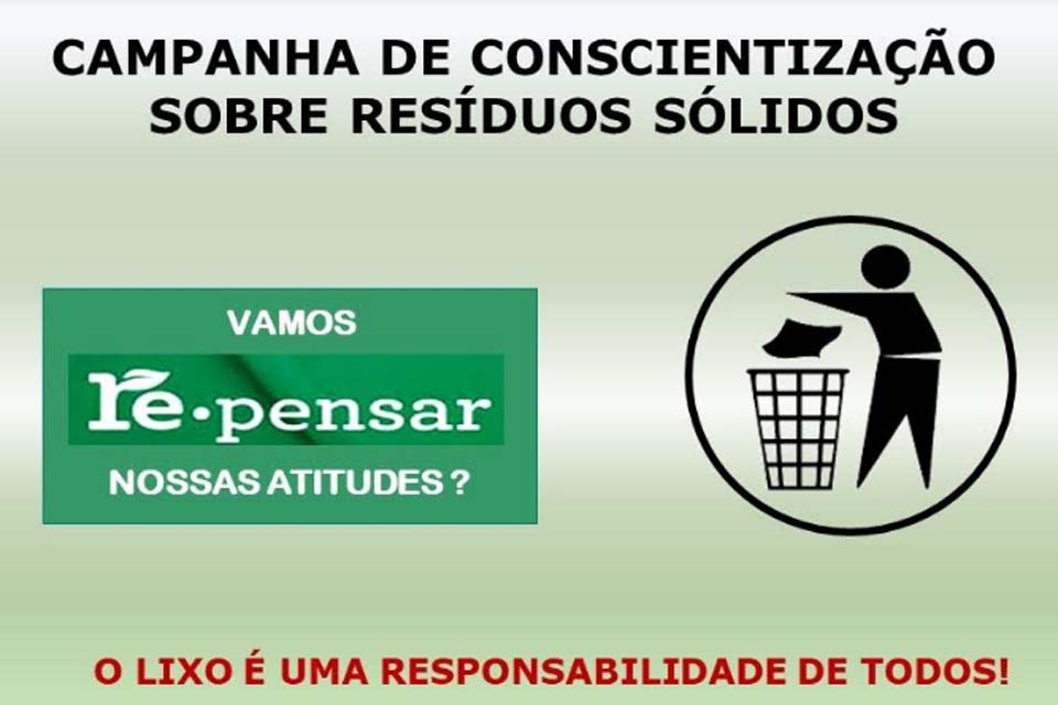 Secretaria de Meio Ambiente lança campanha de conscientização sobre resíduos sólidos