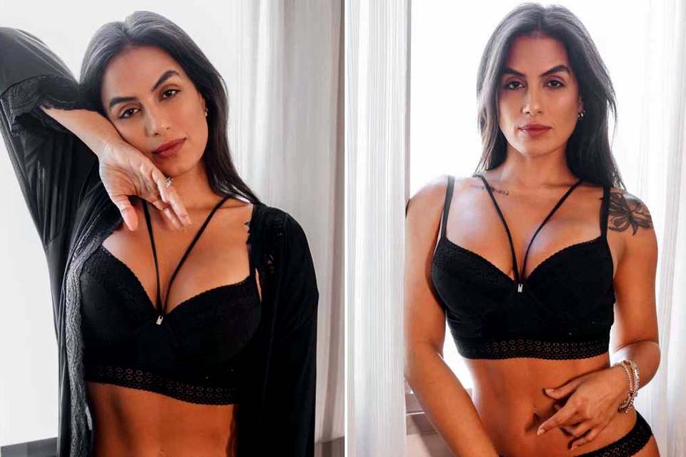 Carol Peixinho faz ensaio de lingerie e Thiaguinho se derrete: 'Linda em tudo'