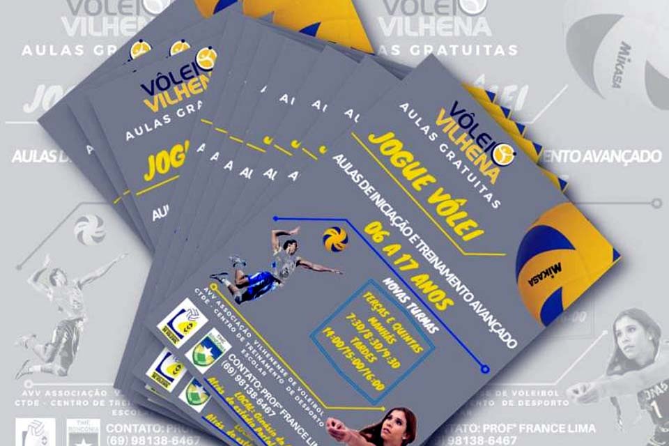 AVV inicia na próxima terça-feira as aulas da Escolinha de Vôlei; inscrições ainda podem ser feitas   