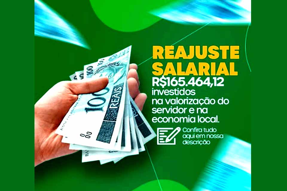 Prefeitura de Espigão do Oeste garante reajuste salarial para os servidores