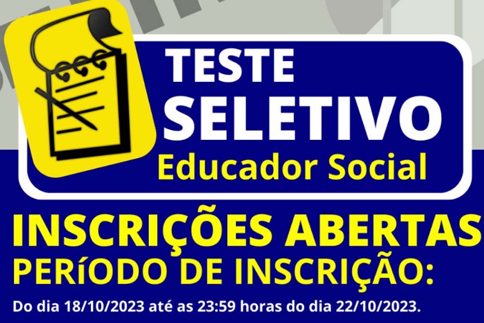 Prefeitura de Pimenta Bueno abre Processo Seletivo para o Cargo de Educador Social