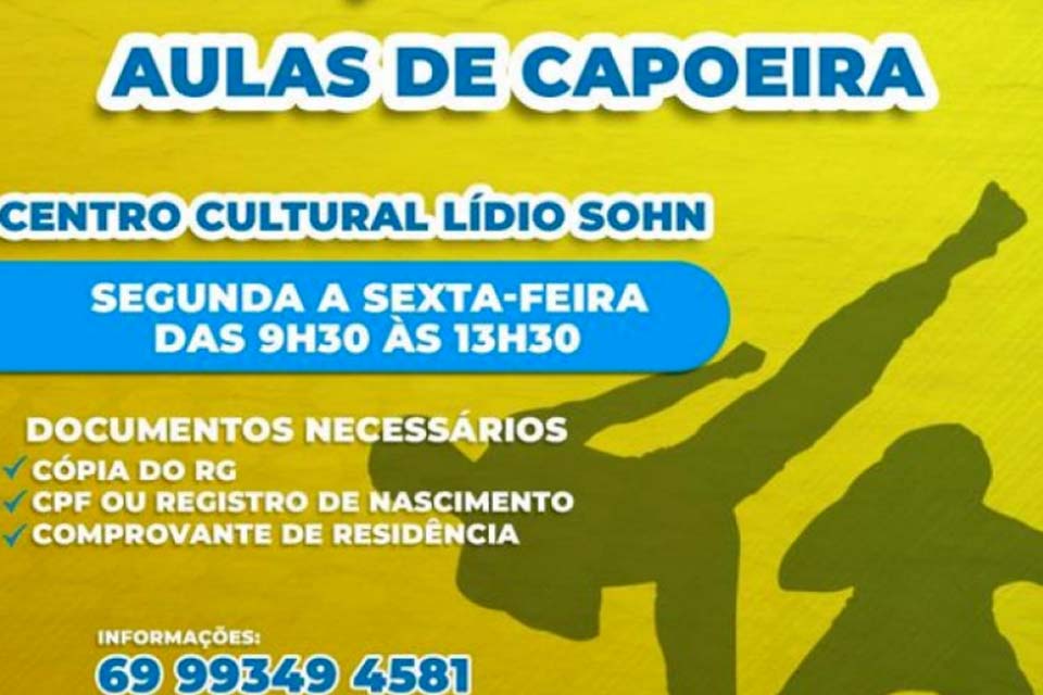 Fundação de Cultura Esporte e Turismo abre inscrições para aulas de capoeira
