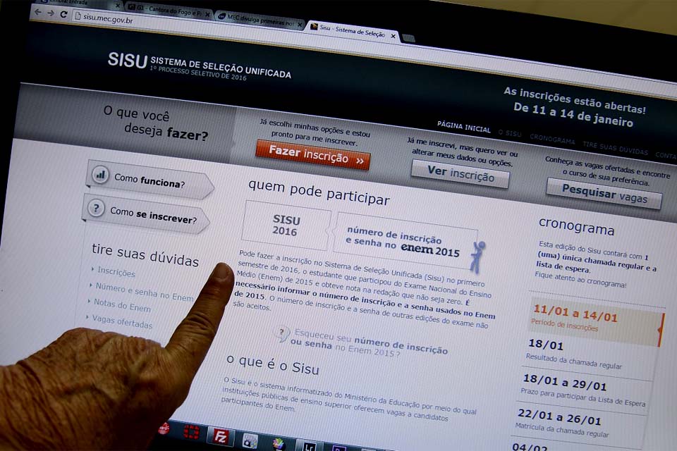 Ministério da Educação reconhece instabilidade de inscrições no Sisu