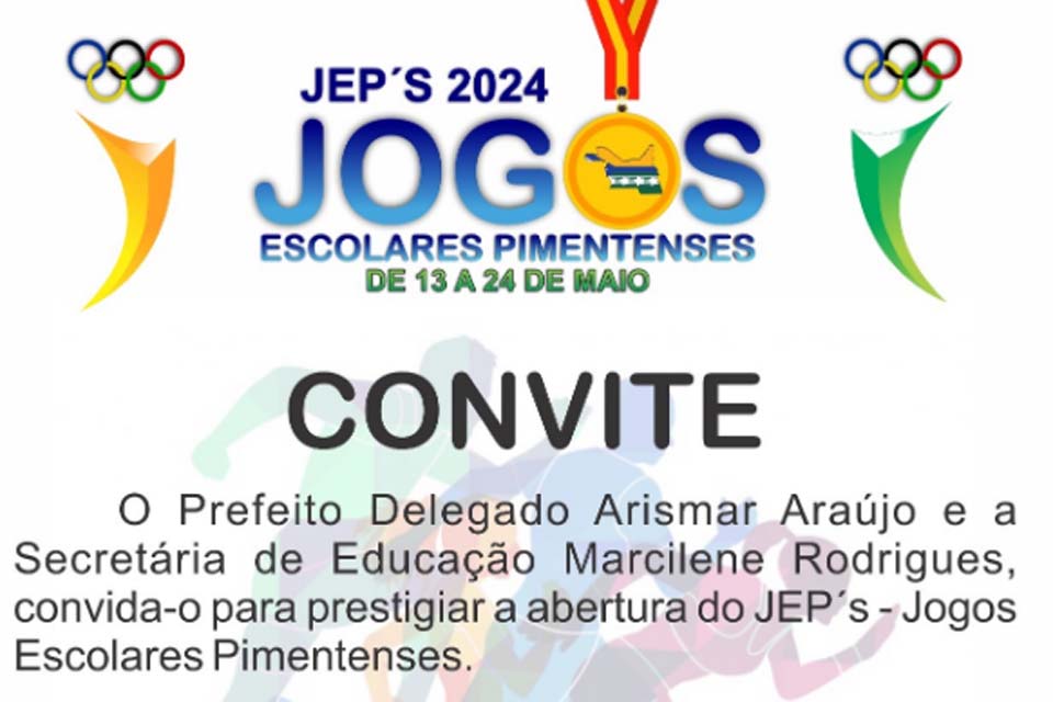 Abertura dos Jogos Escolares Pimentenses acontece na próxima quarta-feira (9)