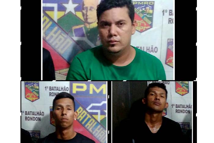 Porto Velho: Trio é preso com arma e carro roubado em posto de combustível