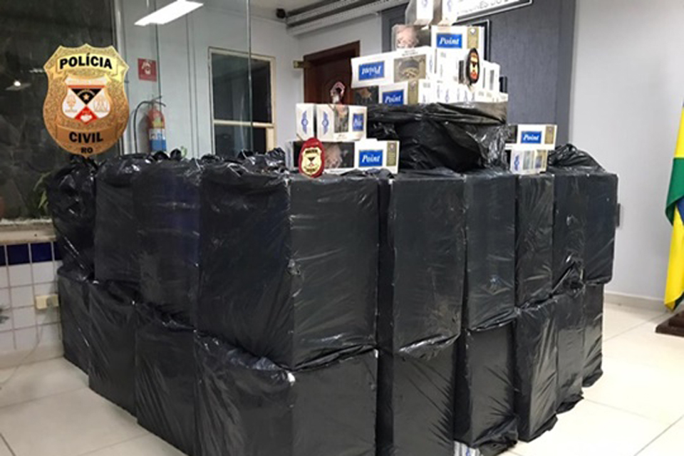  DENARC apreende 24,5 mil de carteiras de cigarros contrabandeados em Porto Velho