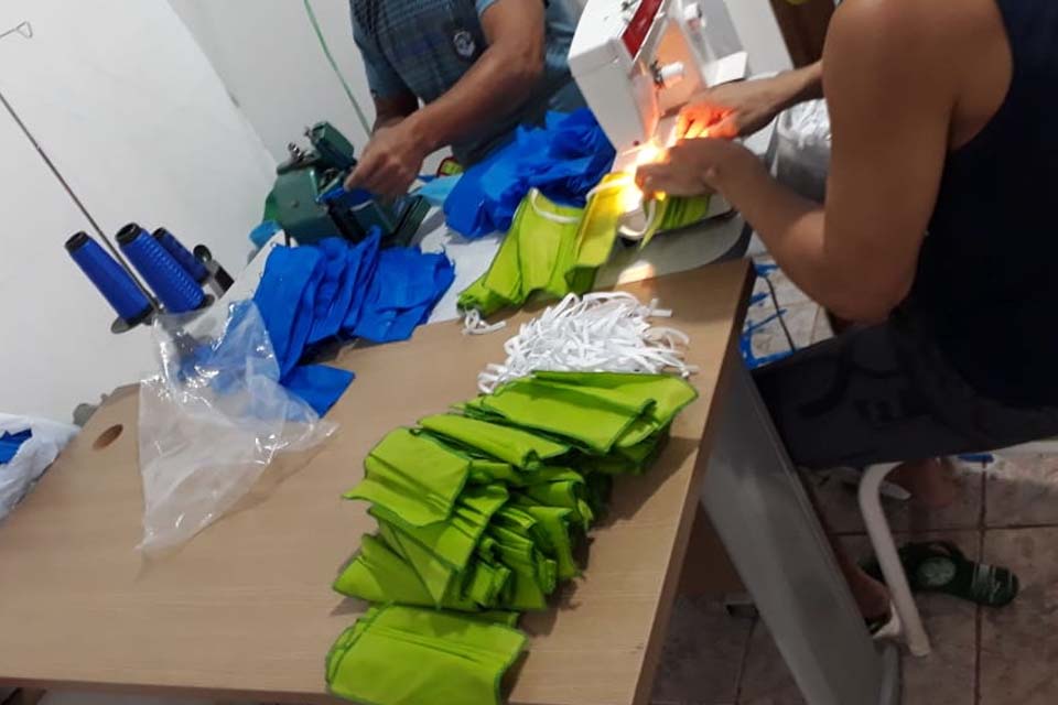 Apenados produzem máscaras com apoio do TJ de Rondõnia