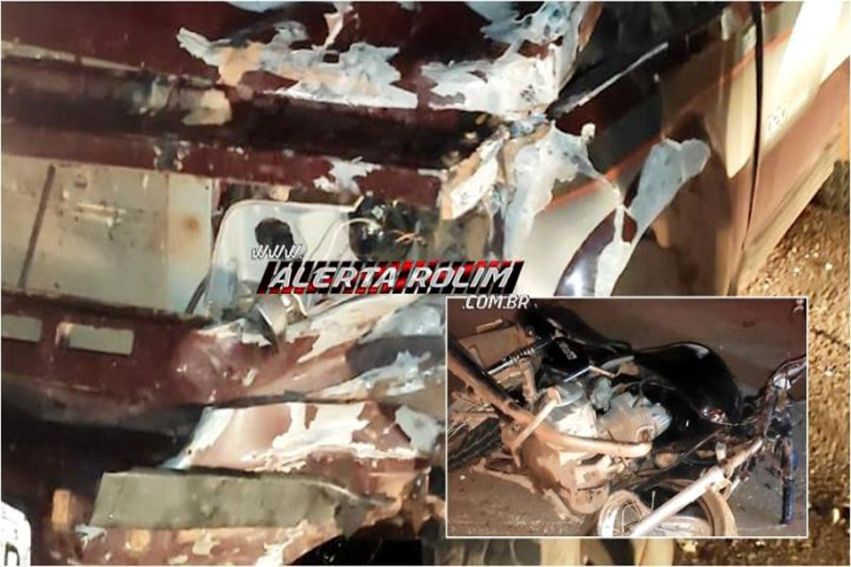 Motociclista morre em colisão com caminhonete na linha 208