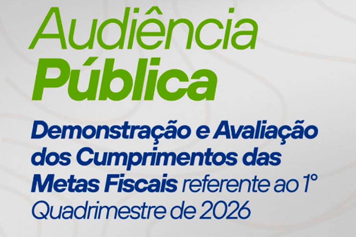 Prefeitura convida população para Audiência Pública referente ao 1º Quadrimestre