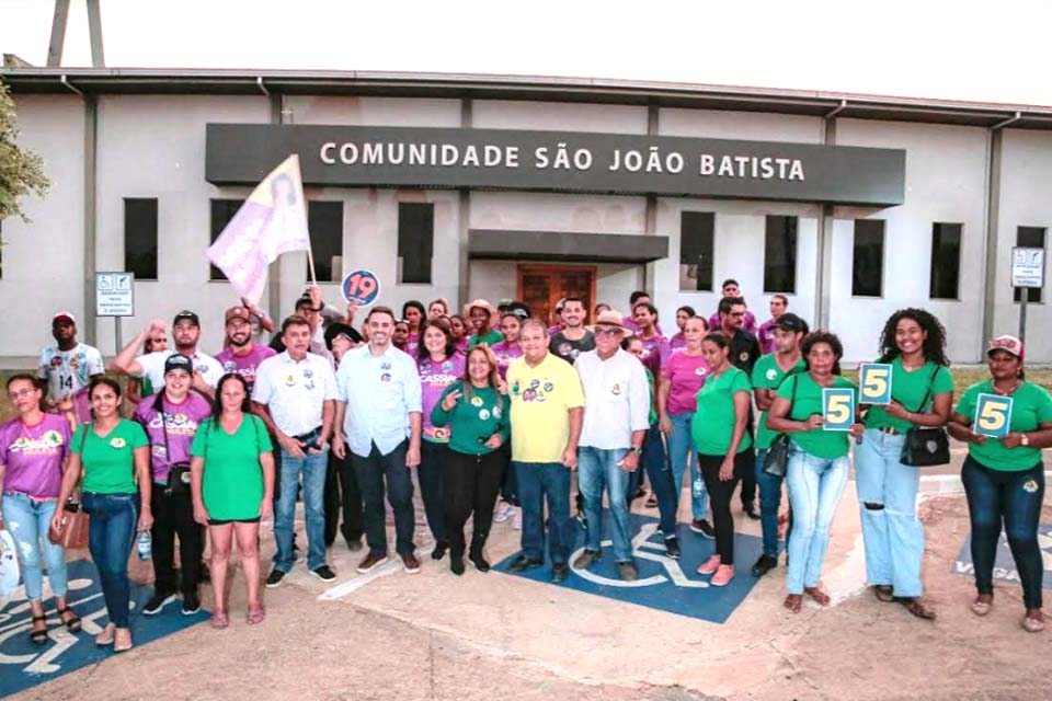 Deputada Cássia Muleta realiza caminhada com candidatos parceiros no município de Jaru