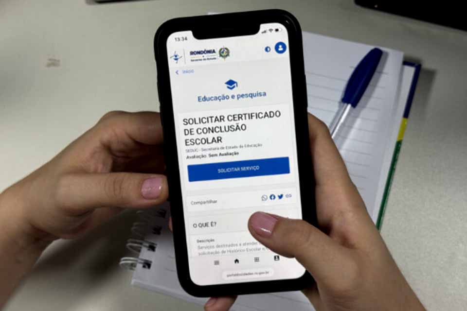 Praticidade: documentos escolares, em Rondônia, podem ser solicitados pela internet através do Portal do Cidadão