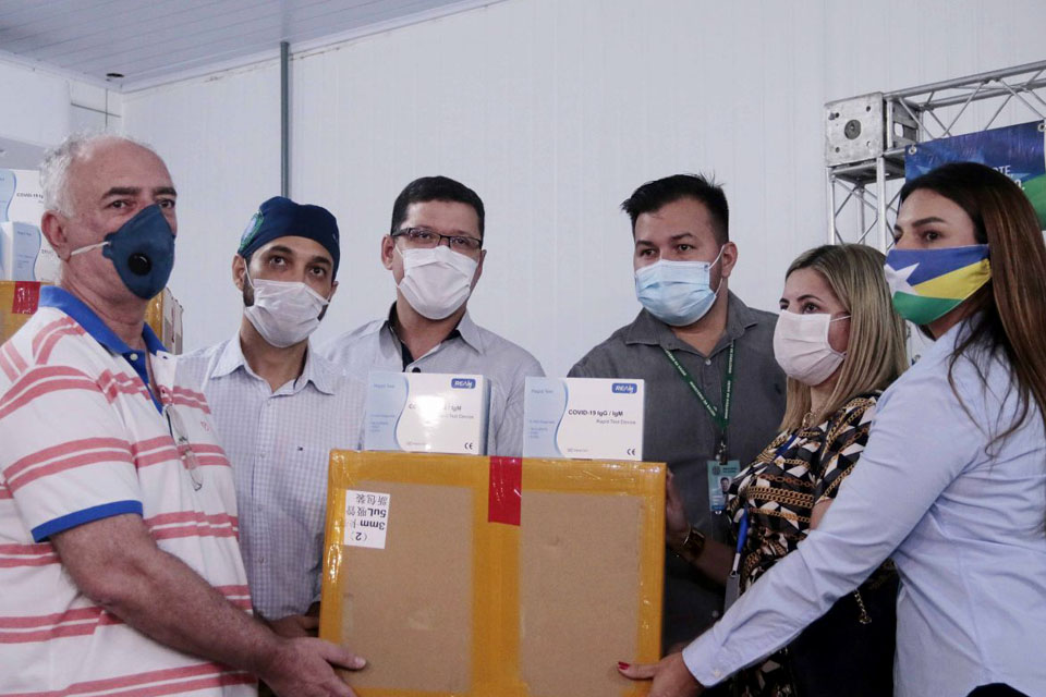 Governador Marcos Rochas oficializou a entrega das unidades de testes rápidos que irão atender os municípios