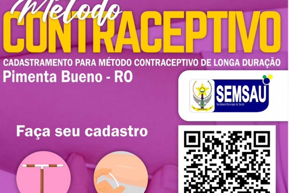 Município oferece inserção gratuita de Método Contraceptivo