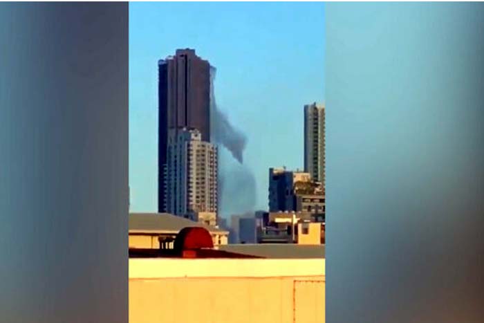 Filipinas - Tremor destrói piscina no topo de prédio de 48 andares 