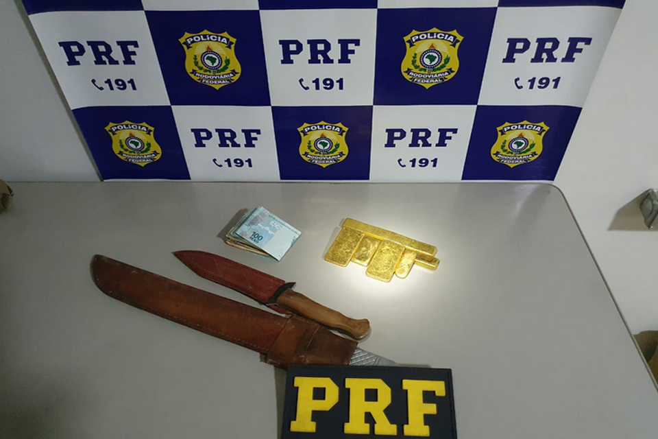 Polícia Rodoviária Federal apreende mais de meio milhão de reais em ouro