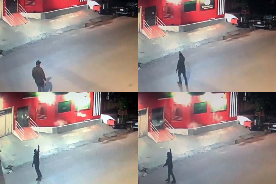 Vídeo – Site Rondoniaovivo sofre atentado: homem dispara cerca de 20 vezes contra a empresa e destrói a fachada do jornal