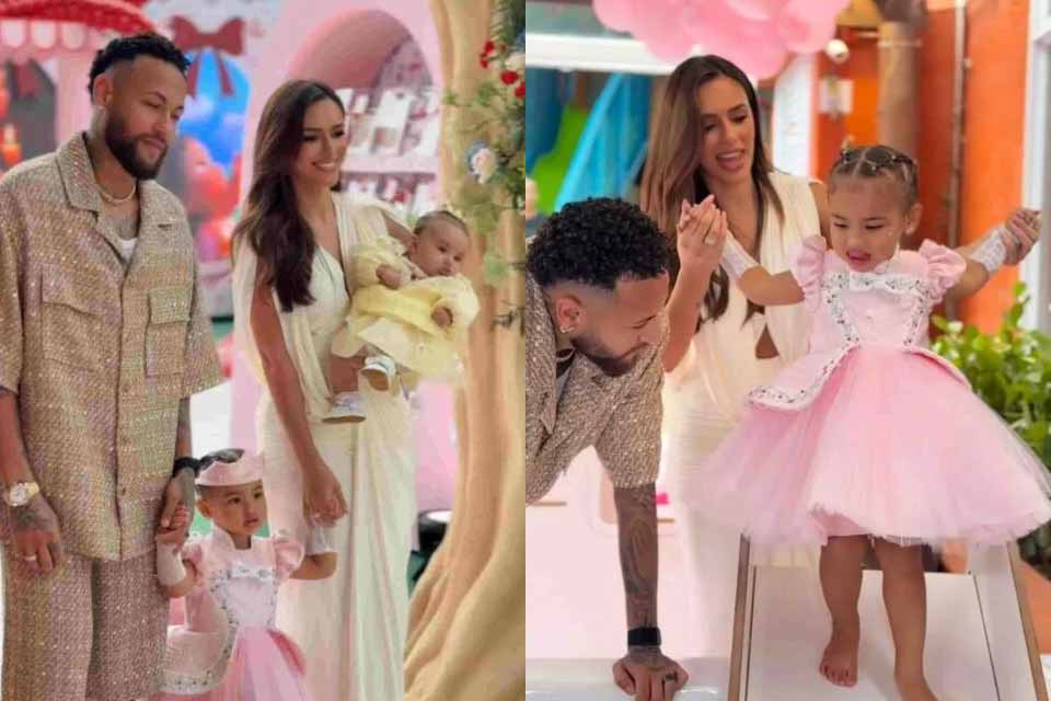 Neymar e Bruna Biancardi celebram 2 anos de Mavie com festa intimista