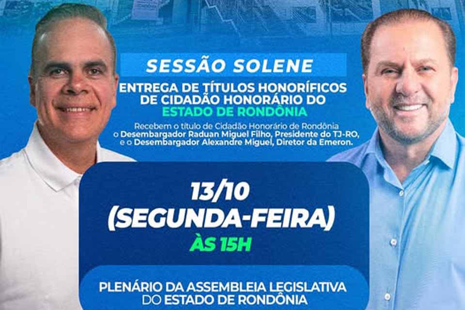 Deputados Alan Queiroz e Cirone Deiró homenageiam personalidades do Judiciário com títulos de Cidadão Honorário