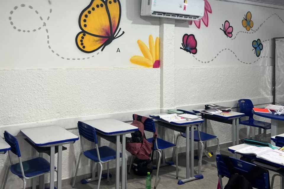Prefeitura de Porto Velho realiza serviços de limpeza e pintura na Escola Maria Izaura