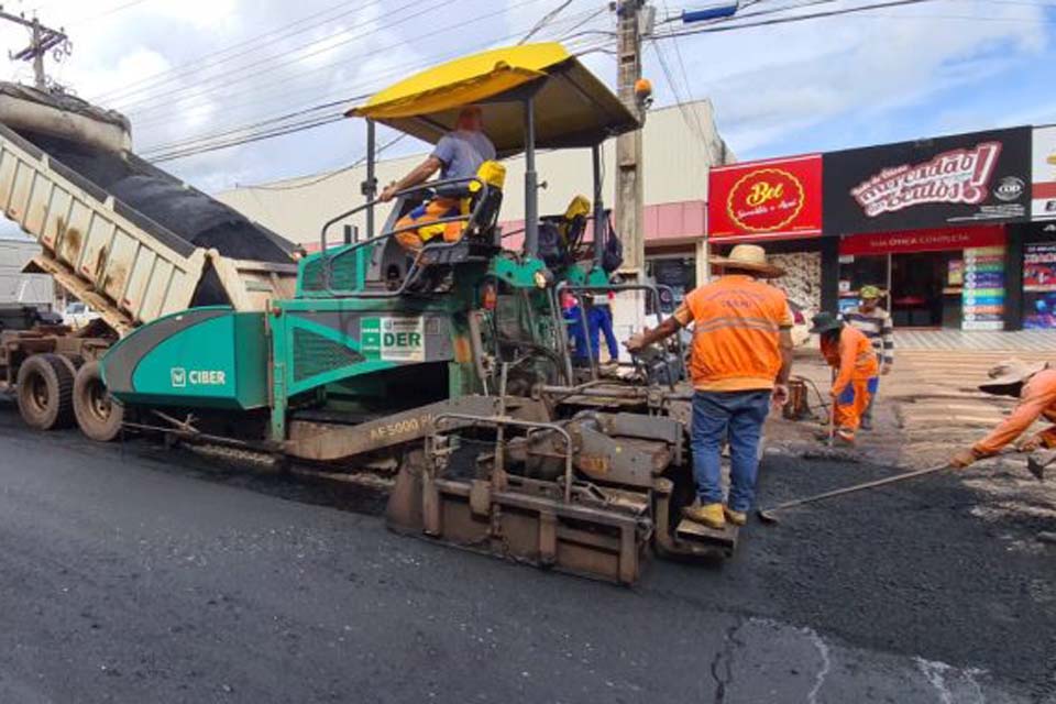 Obra de recapeamento do “Tchau Poeira” são reiniciadas em Rolim de Moura