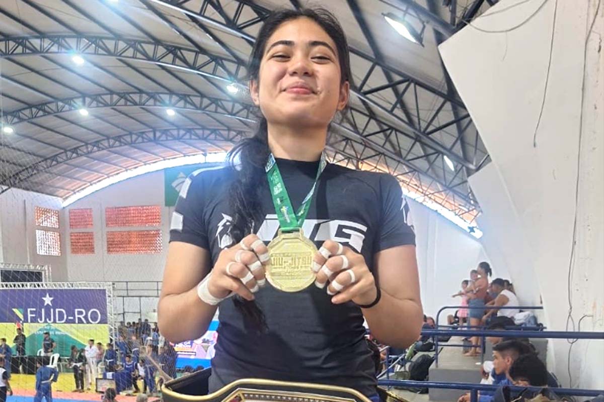 Atleta de Jaru Alice Akaki ganha tudo no Campeonato de Jiu-Jitsu em Nova Brasilândia