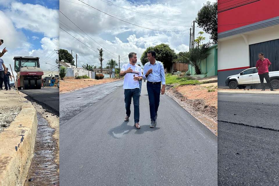 Senador Marcos Rogério acompanha duplicação da Avenida Brasil em Ji-Paraná