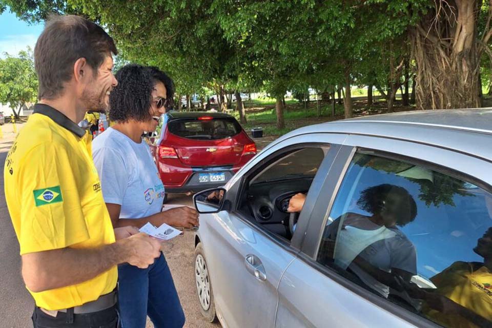 Parceria entre Detran e Seas fortalece ações com blitz educativa, em Porto Velho