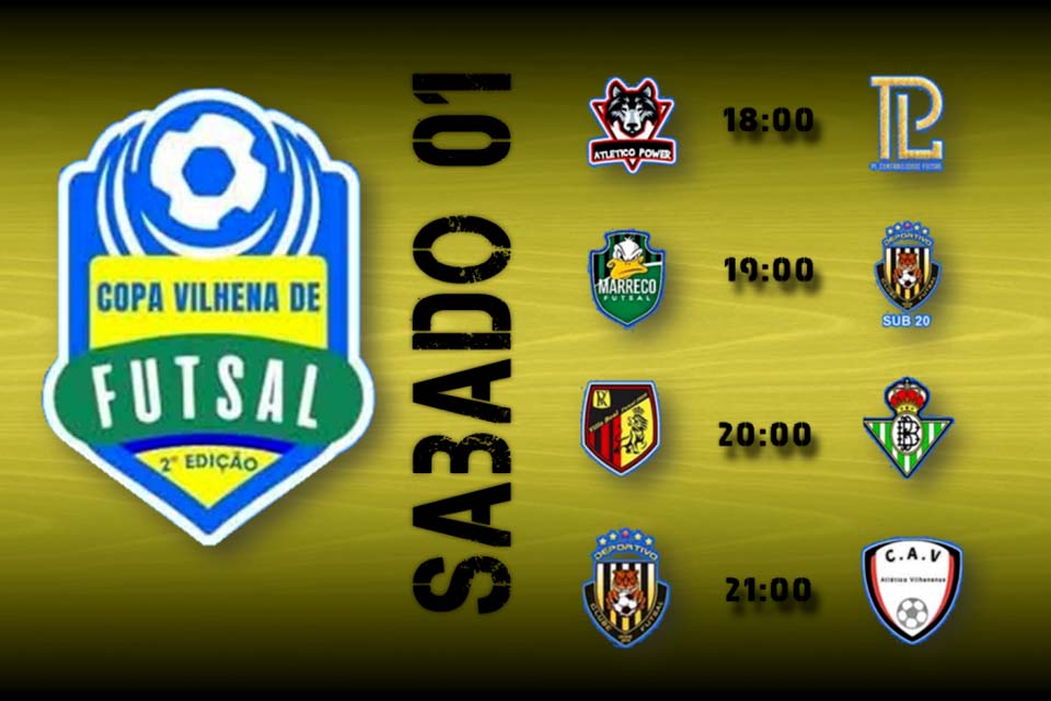 Confrontos da Copa Vilhena de Futsal acontecem neste sábado no Ginásio Jorge Teixeira de Oliveira